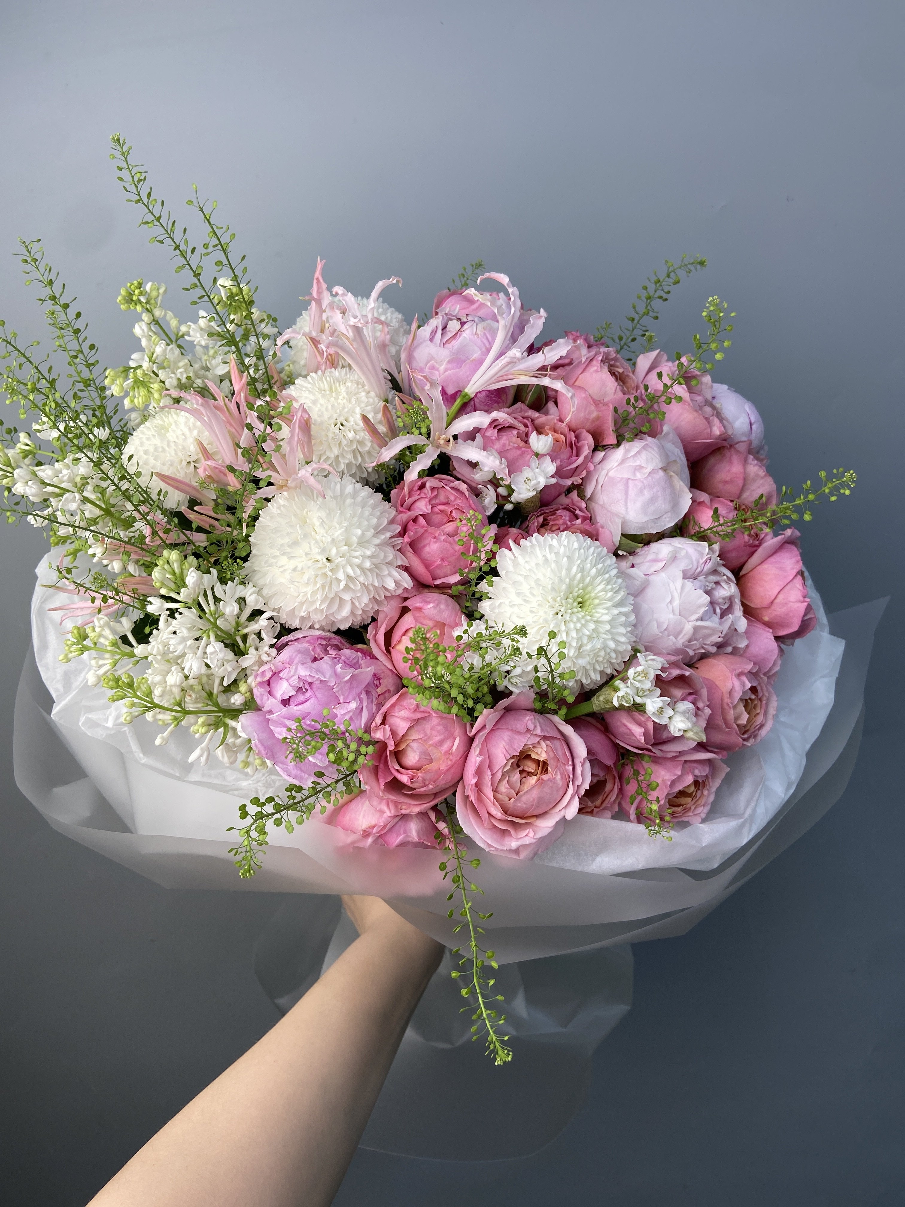 Собранный букет с доставкой по Астане