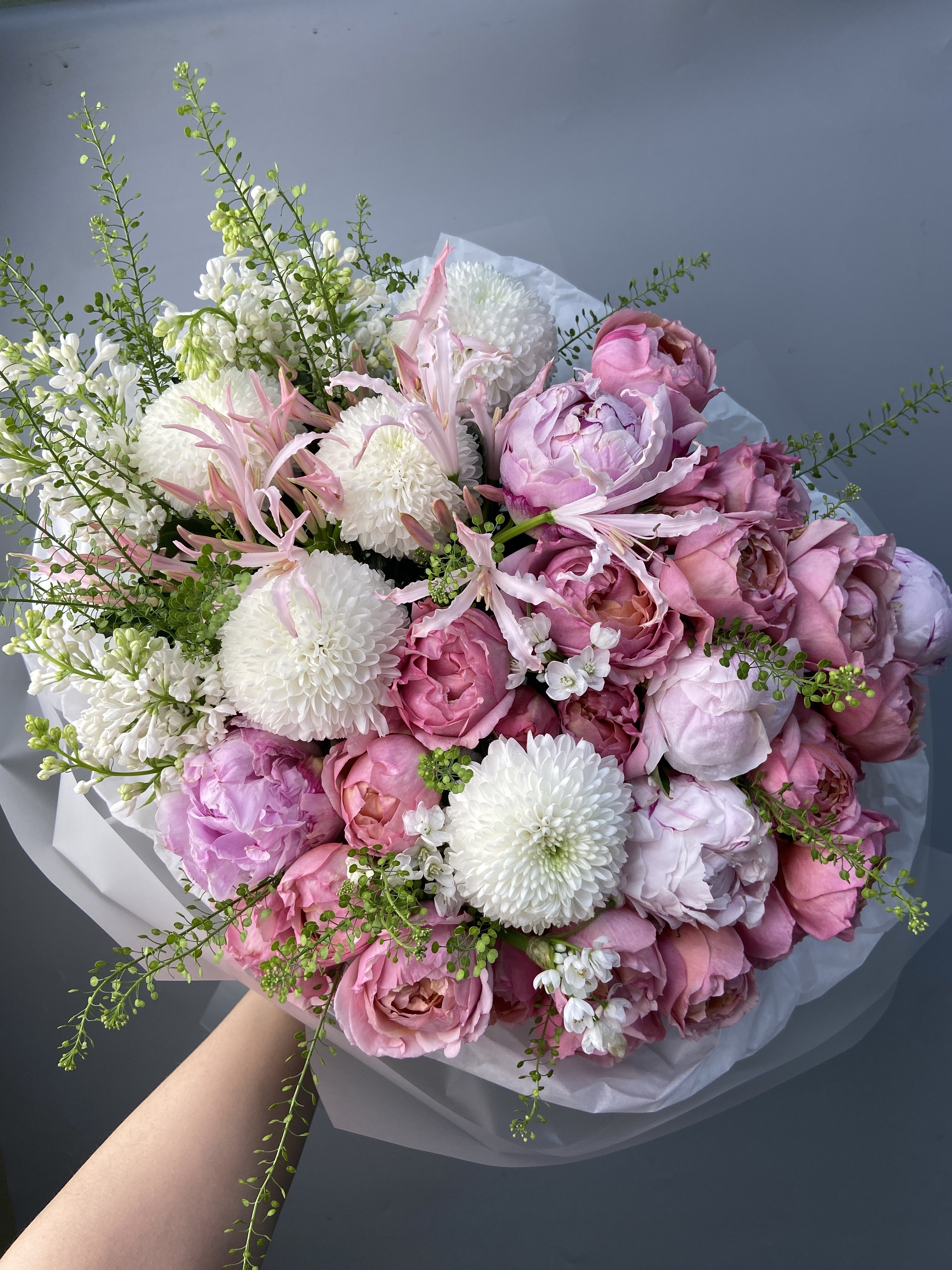 Собранный букет с доставкой по Астане