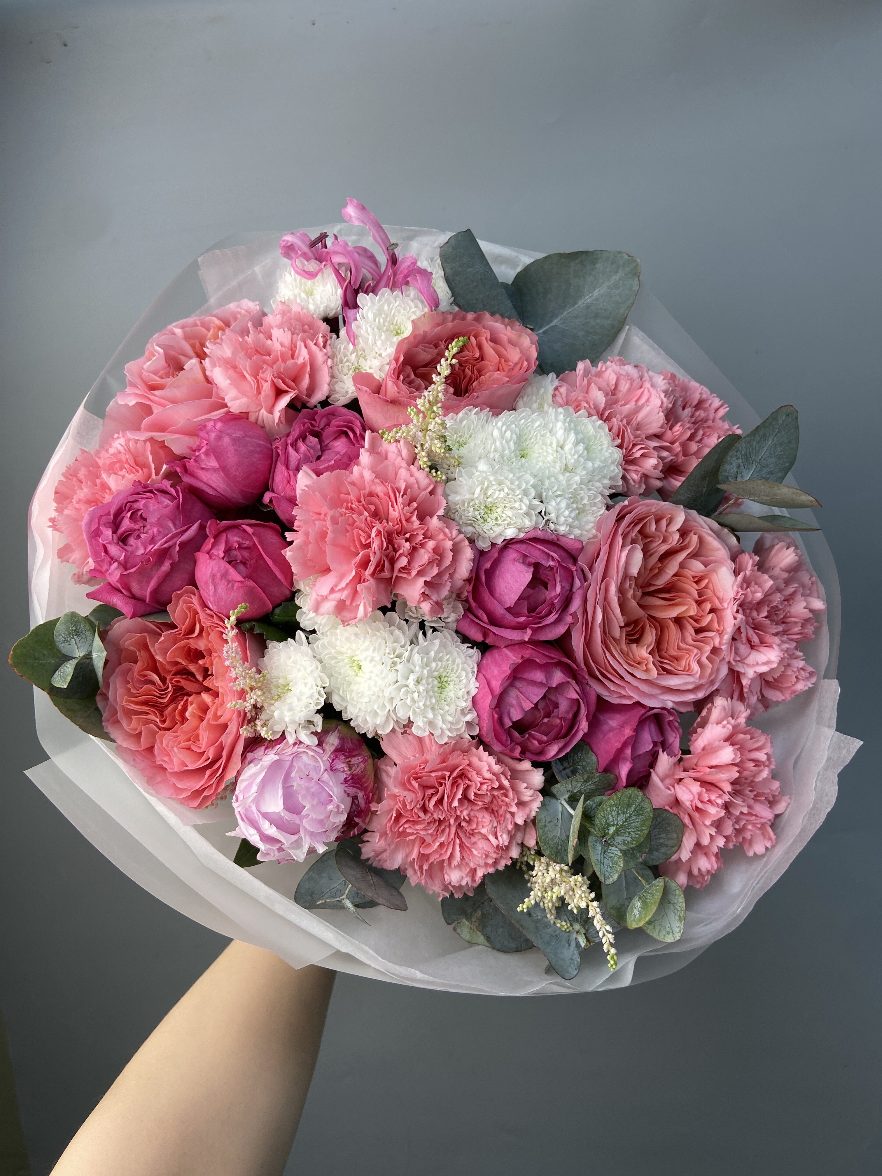 Собранный букет с доставкой по Астане