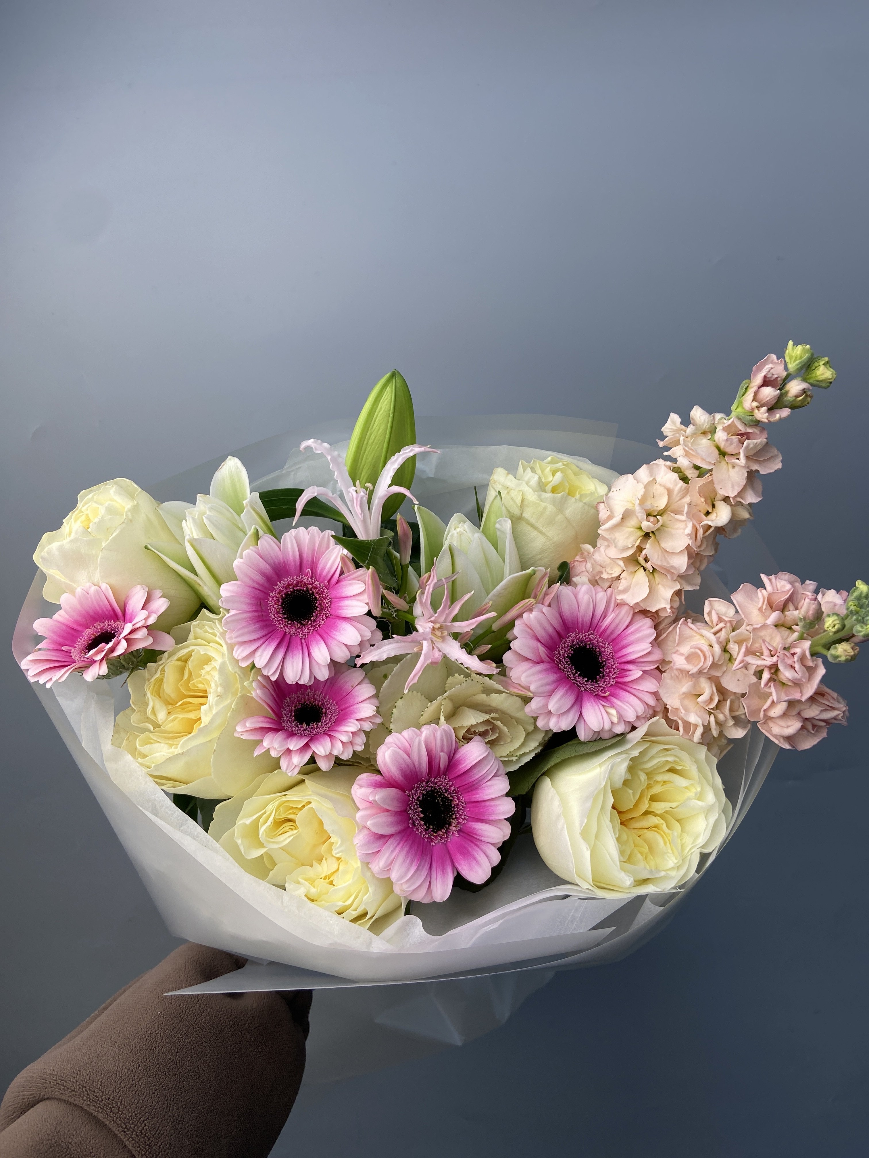 Собранный букет с доставкой по Астане