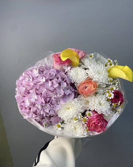 Собранный букет с доставкой по Астане