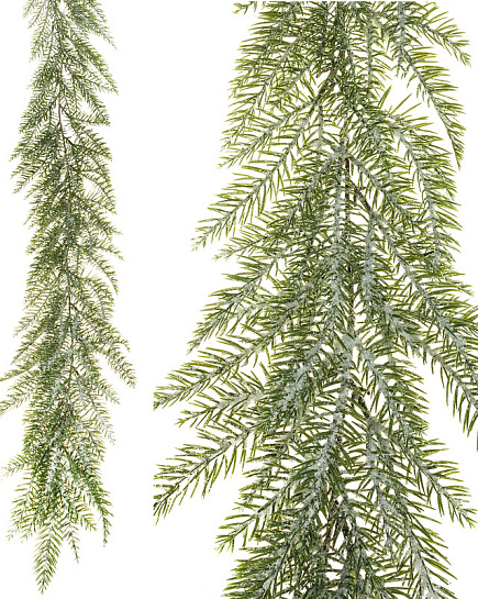 Гирлянда искусственная еловая (пластик), 190 см Зеленый с доставкой по Астане