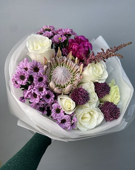 Собранный букет с доставкой по Астане